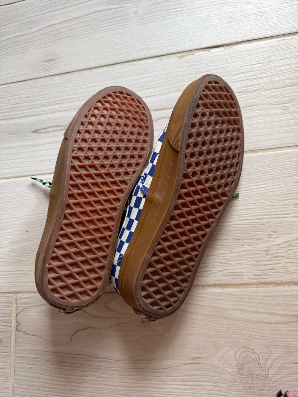 Vans Blue Checkerboard Shoes - Picture 4 of 4
